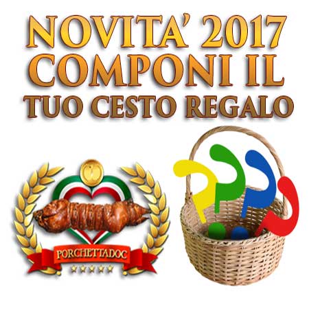 Cesto Natalizio 2017 con prodotti tipici personalizzato