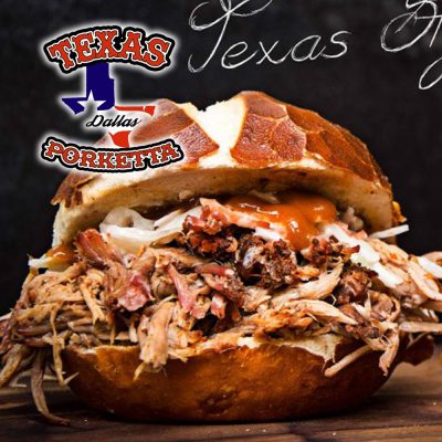 Texas porketta delicious taste Texas barbecue and Porchetta
